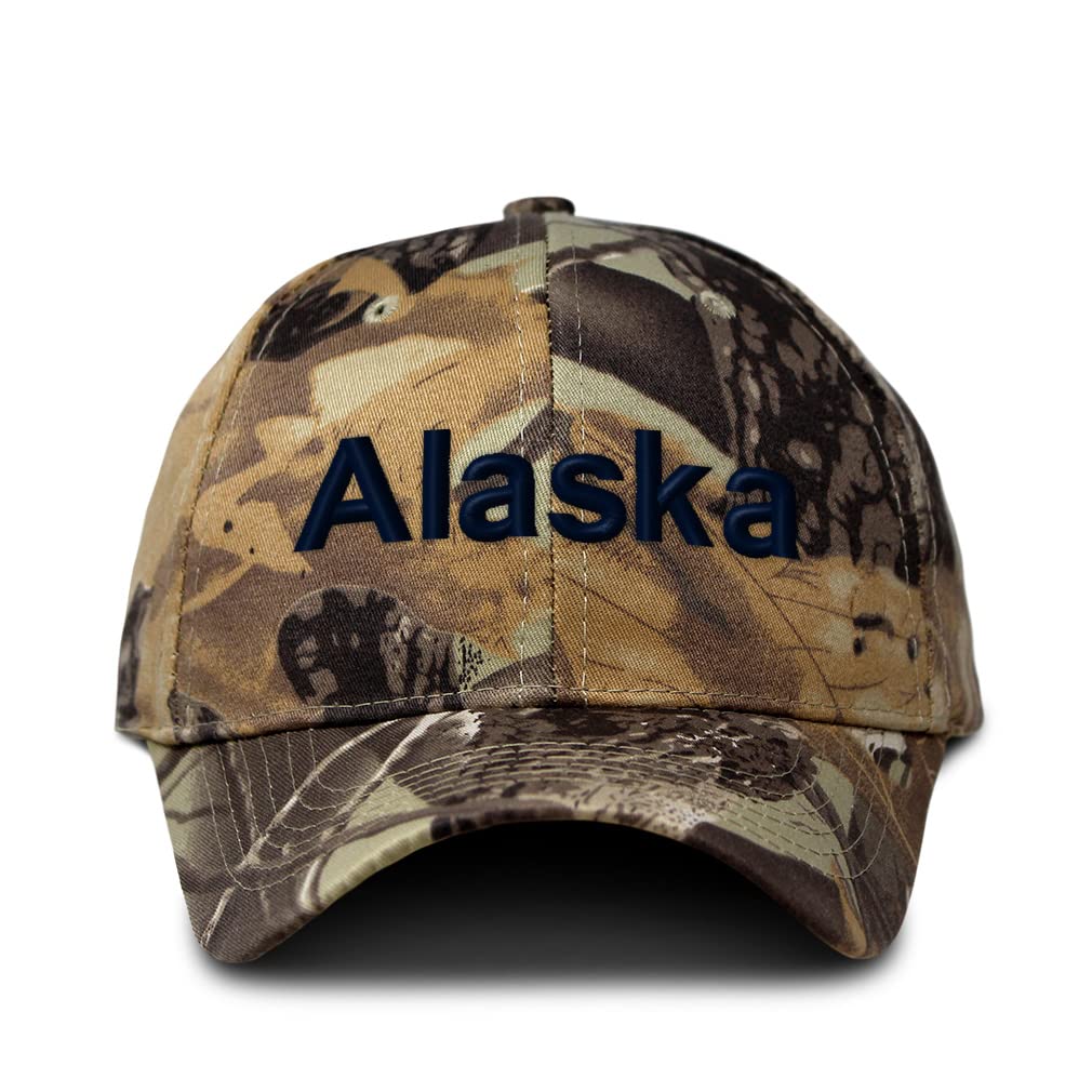 Speedy Pros camo baseball cap Alaska last frontier for sun protection on outdoor adventures.