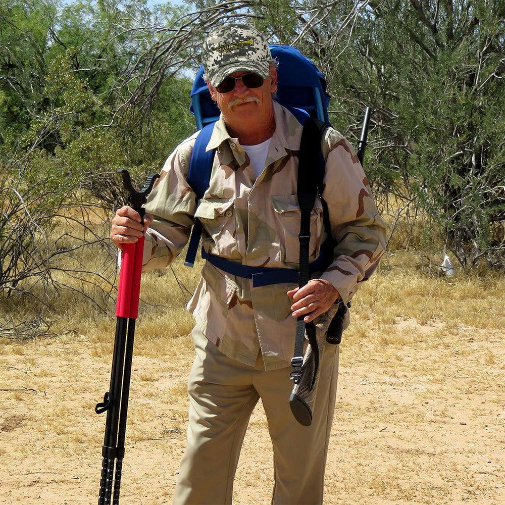 Speedy Pros camo cap camouflage pattern blending into surroundings.
