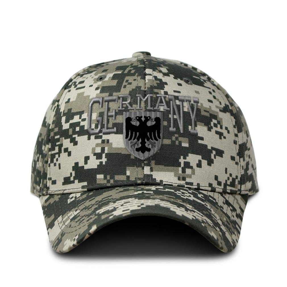 Speedy Pros camo baseball cap with German eagle embroidery for outdoor hunting and casual wear.