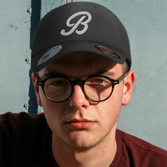 Speedy Pros B-design Flexfit cap, side view, breathable fabric for all day comfort