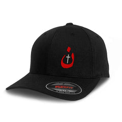 Speedy Pros Flexfit cap left side panel for daily comfortable wear and faith-forward style.