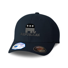 Speedy Pros Flexfit hat with Republican elephant embroidery for daily style