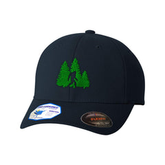 Speedy Pros Flexfit Woods Bigfoot A embroidery front view for bold Sasquatch style