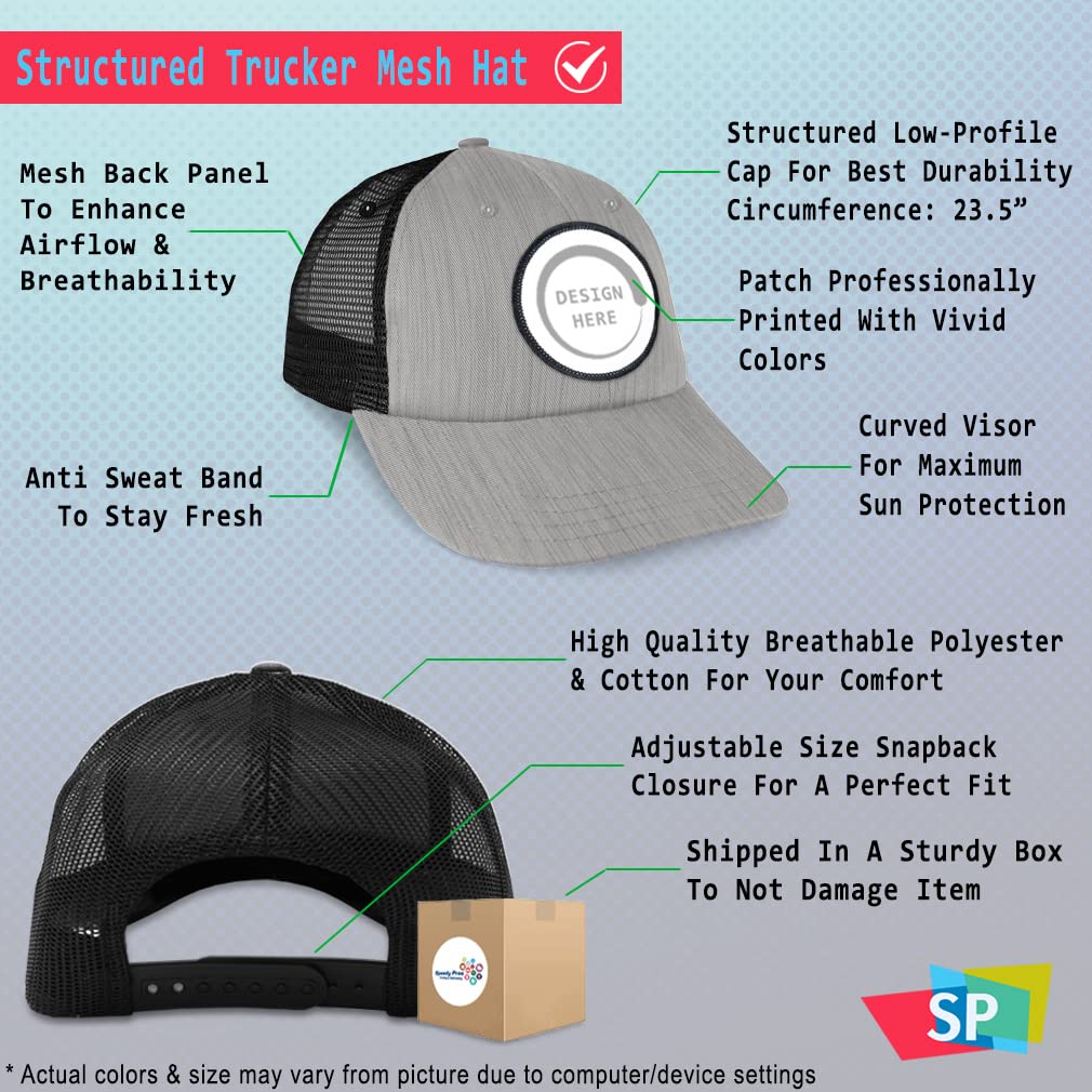 Speedy Pros trucker hat back mesh panel enhances airflow for all-day comfort
