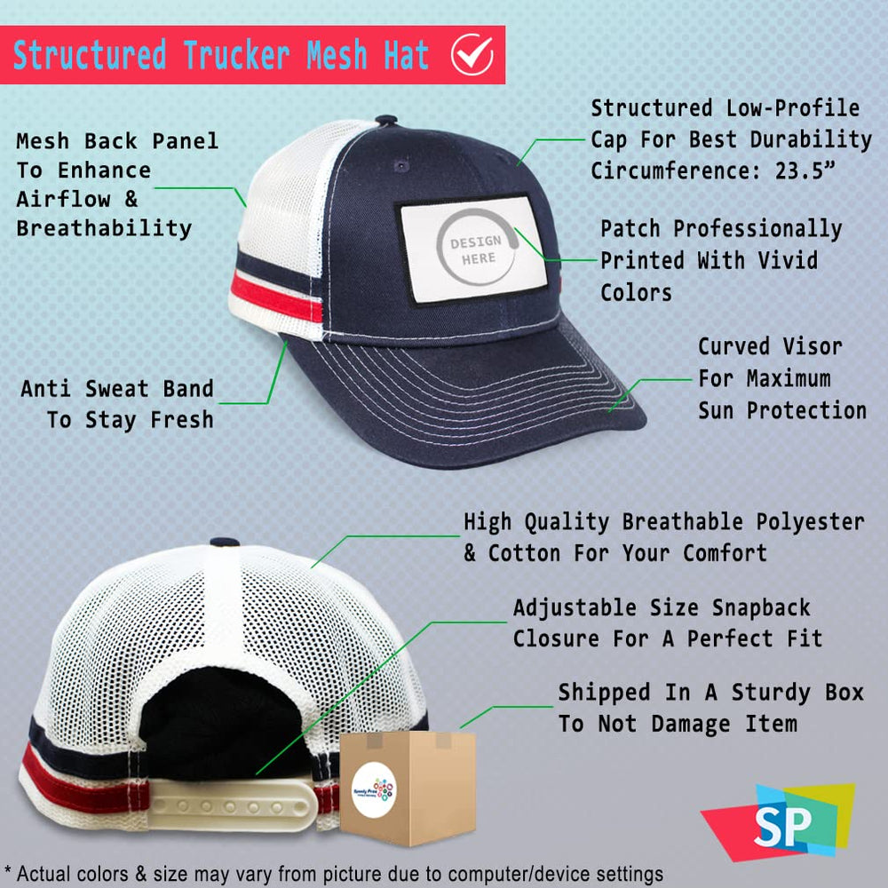 Speedy Pros patch hat showing snapback closure for easy adjustable fit