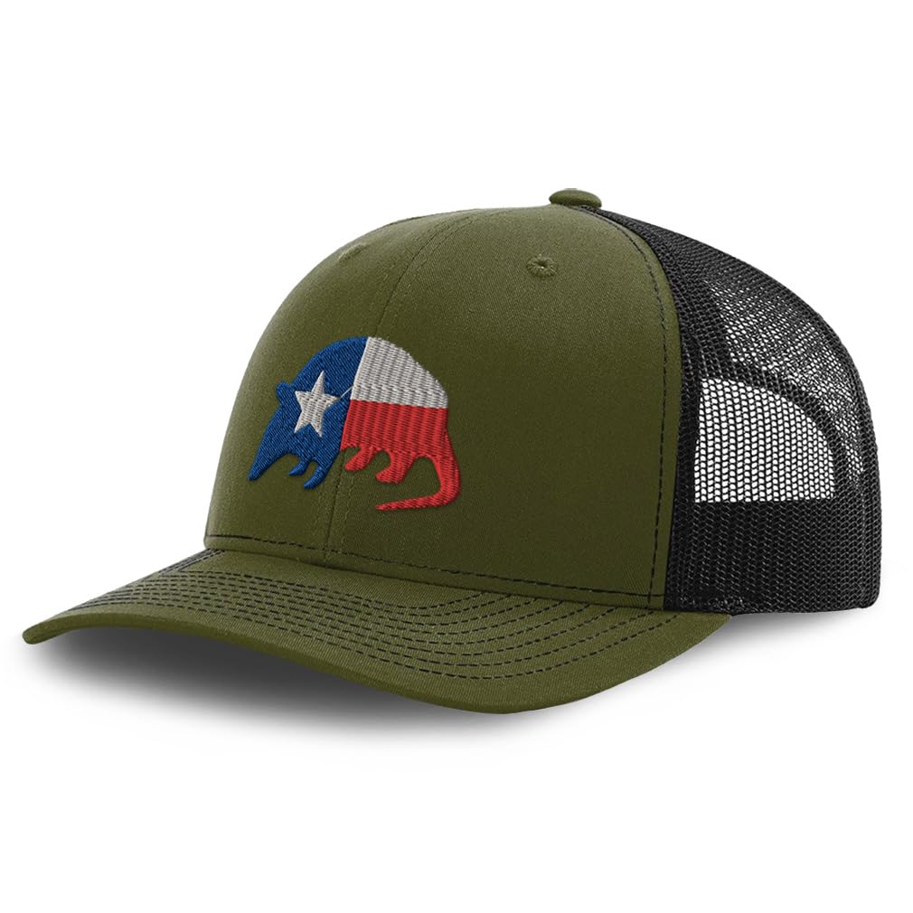 Speedy Pros front panel Armadillo Texas Flag embroidery adds bold Texas pride