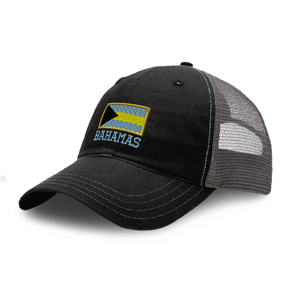 Speedy Pros Richardson Soft Mesh Cap with Bahamas flag embroidery for everyday style.