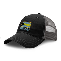 Speedy Pros Richardson Soft Mesh Cap with Bahamas flag embroidery for everyday style.