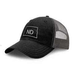 Speedy Pros Richardson soft mesh cap with North Dakota map embroidery for bold everyday wear.