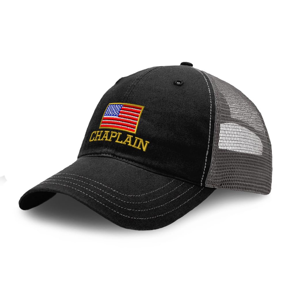 Speedy Pros Richardson Trucker Cap with Jesus and flag embroidery for durable everyday wear.