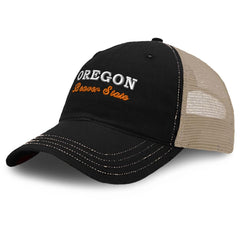 Speedy Pros Richardson Trucker Hat front view with Oregon Beaver State embroidery for casual style.