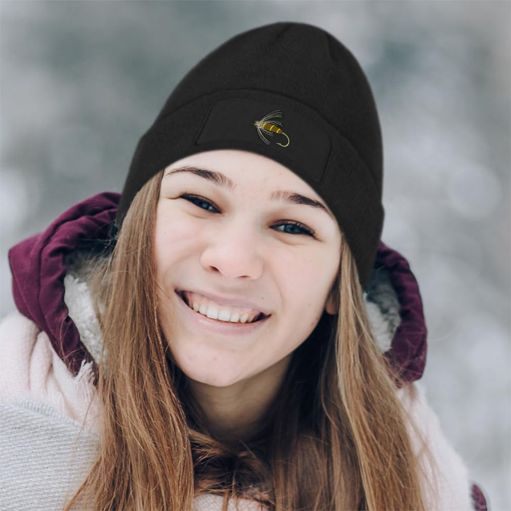 Speedy Pros winter hat in acrylic knit for cold weather adventures.