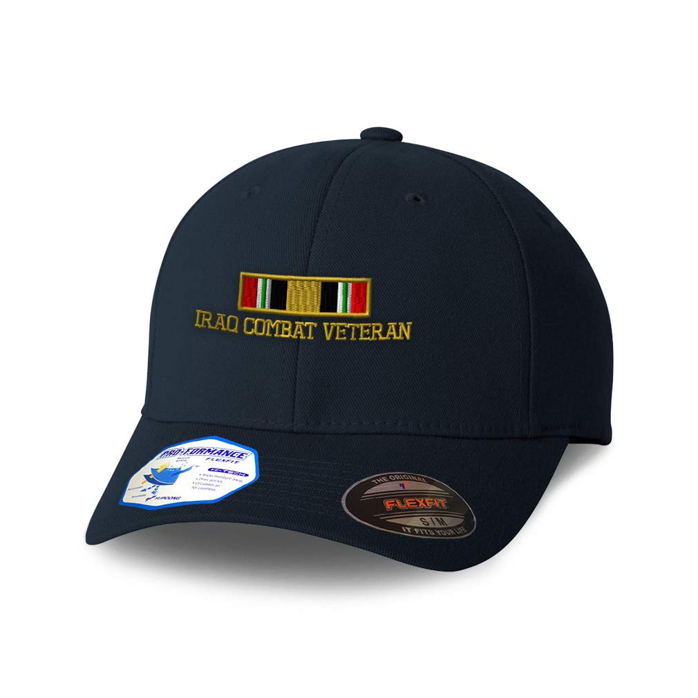 Speedy Pros Flexfit hat with iraq combat veteran flag embroidery for everyday wear