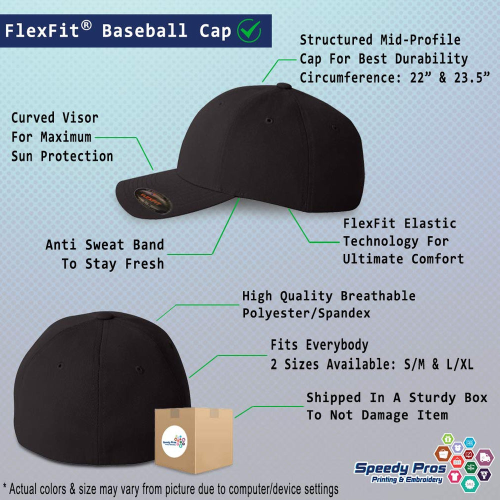 Speedy Pros flexfit hat with a pre-curved bill offering sun protection