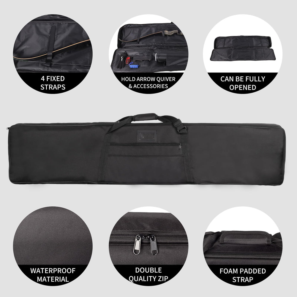 SPG archery bow case double-zip-smooth-operation enables easy access and durable closure.