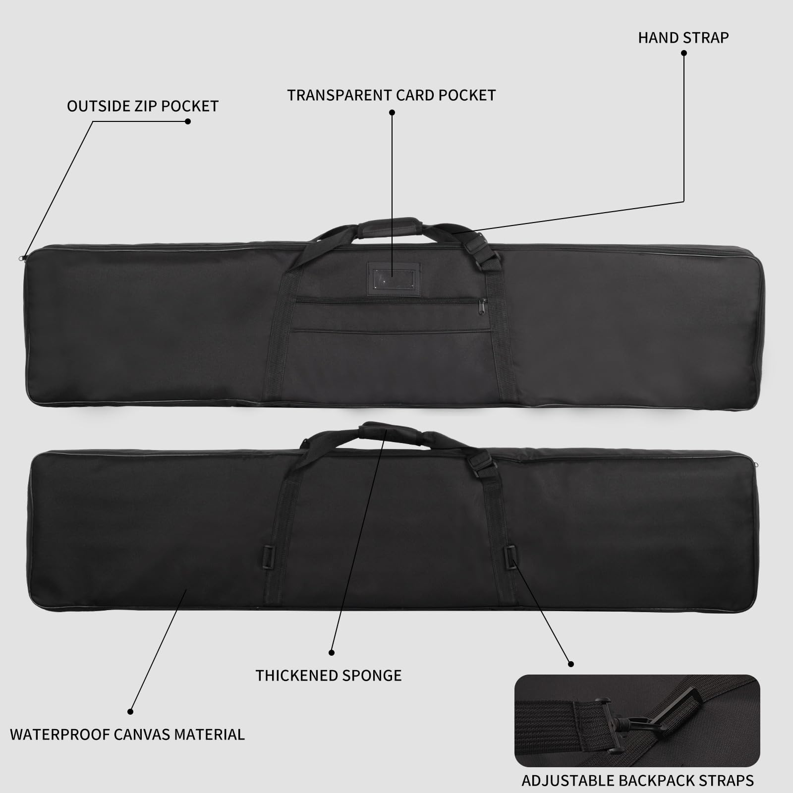SPG archery bow case durable-waterproof-canvas helps withstand outdoor use.