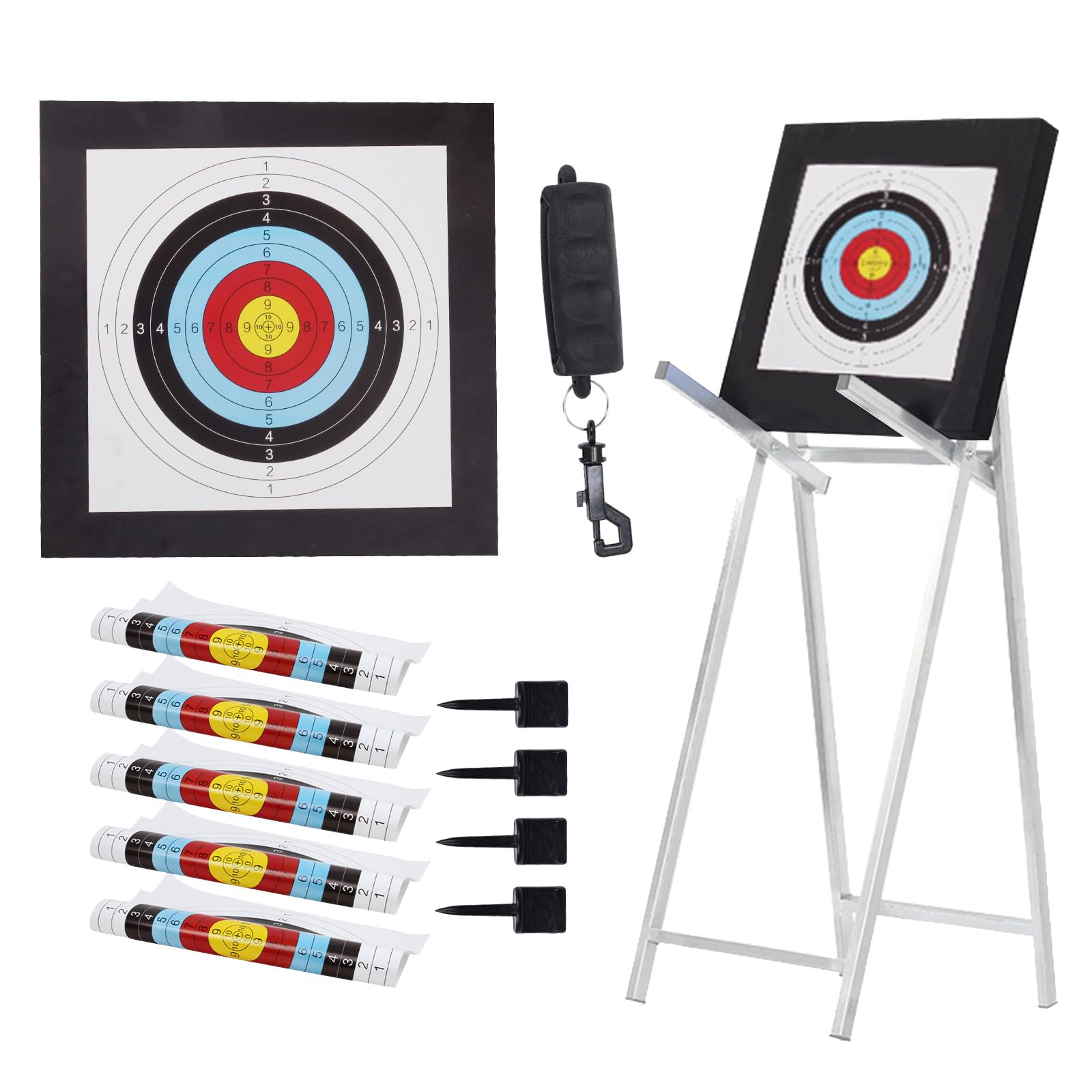 SPG archery target with arrow puller aids safe retrieval after practice.