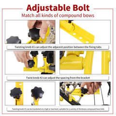 SPG Bow Vise limb clamp secures limbs safely during setup and stringing.