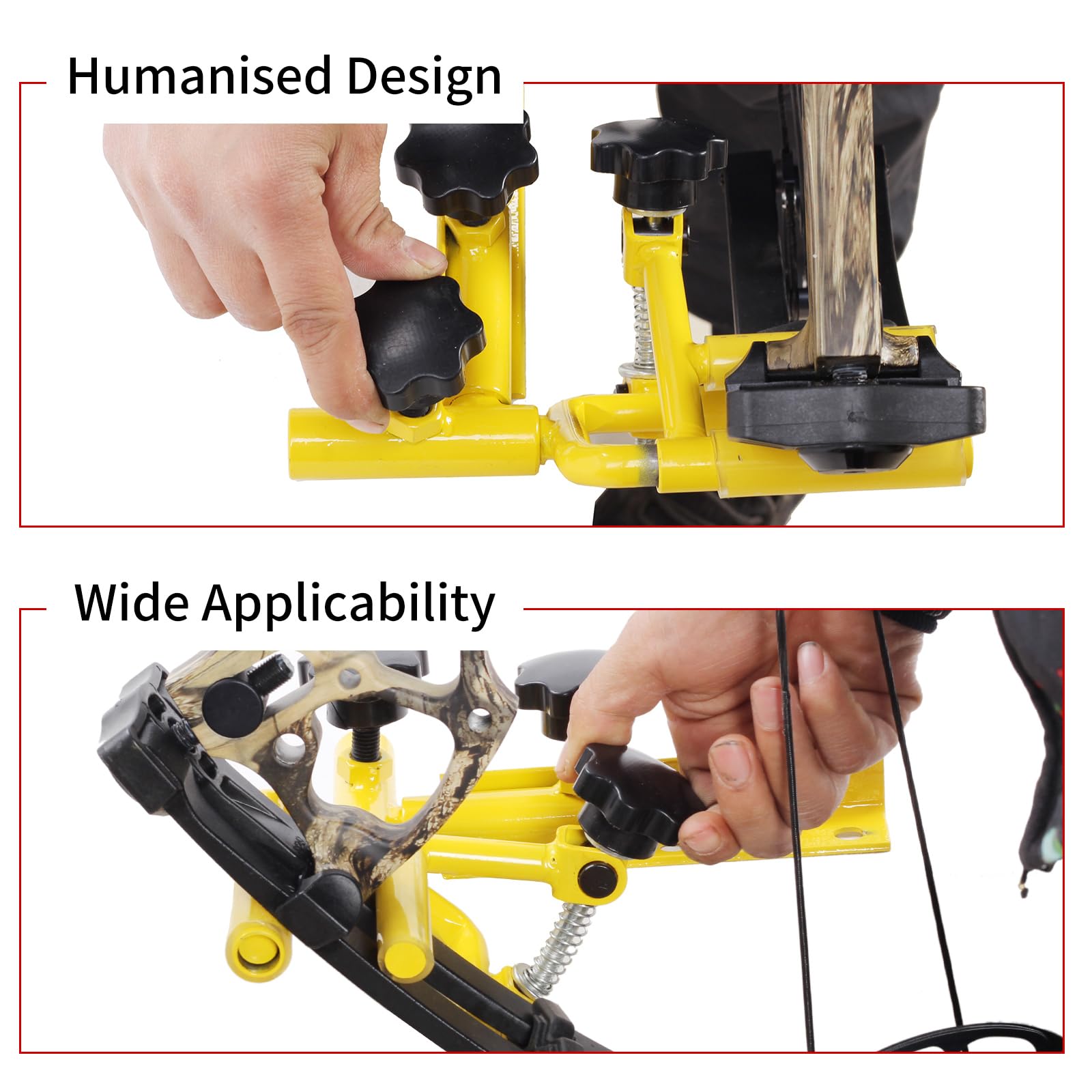 SPG Bow Vise workbench setup keeps tuning tools organized and accessible.