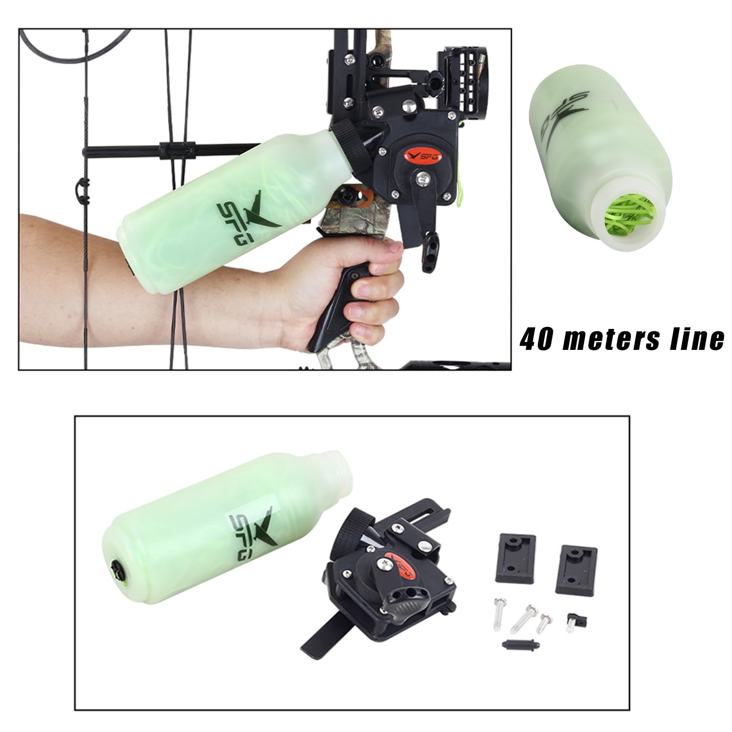 SPG Bowfishing Reel line 40m provides ample reach for bigger catches