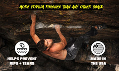 SPIDER CHALK dry-tack grip supports secure holds during intense sessions.