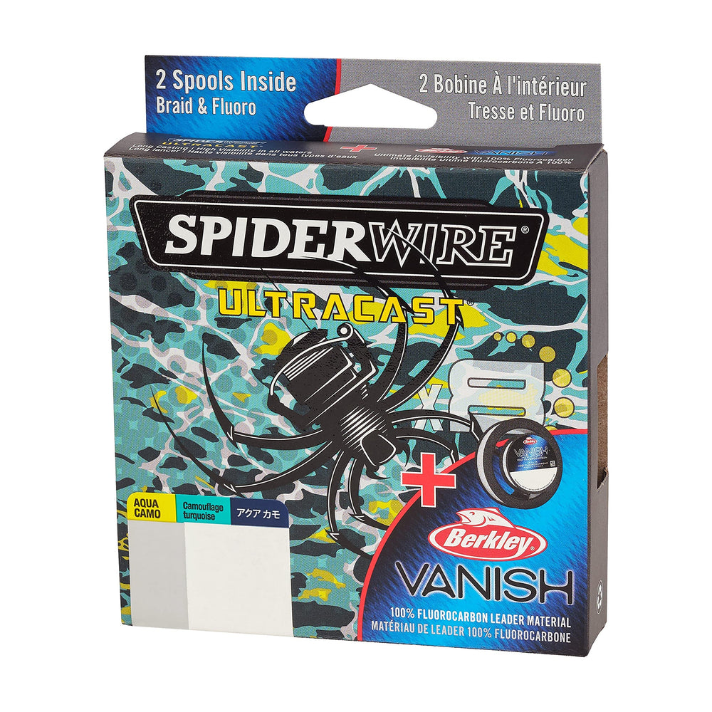 SpiderWire dual-spool pack box showcases two spools in one convenient package.