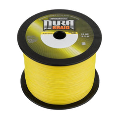 SpiderWire DuraBraid closeup reveals tough braid for abrasion resistance on rocky shore fishing.
