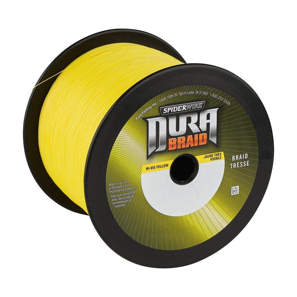 SpiderWire DURABRAID hi-vis yellow spool improves visibility for accurate casts.