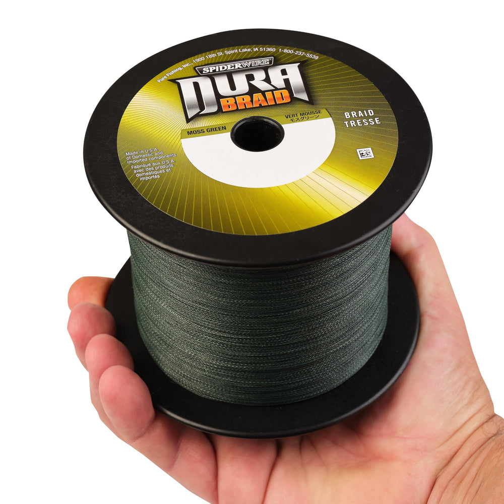 SpiderWire DuraBraid on a reel showing tough line ready for action.