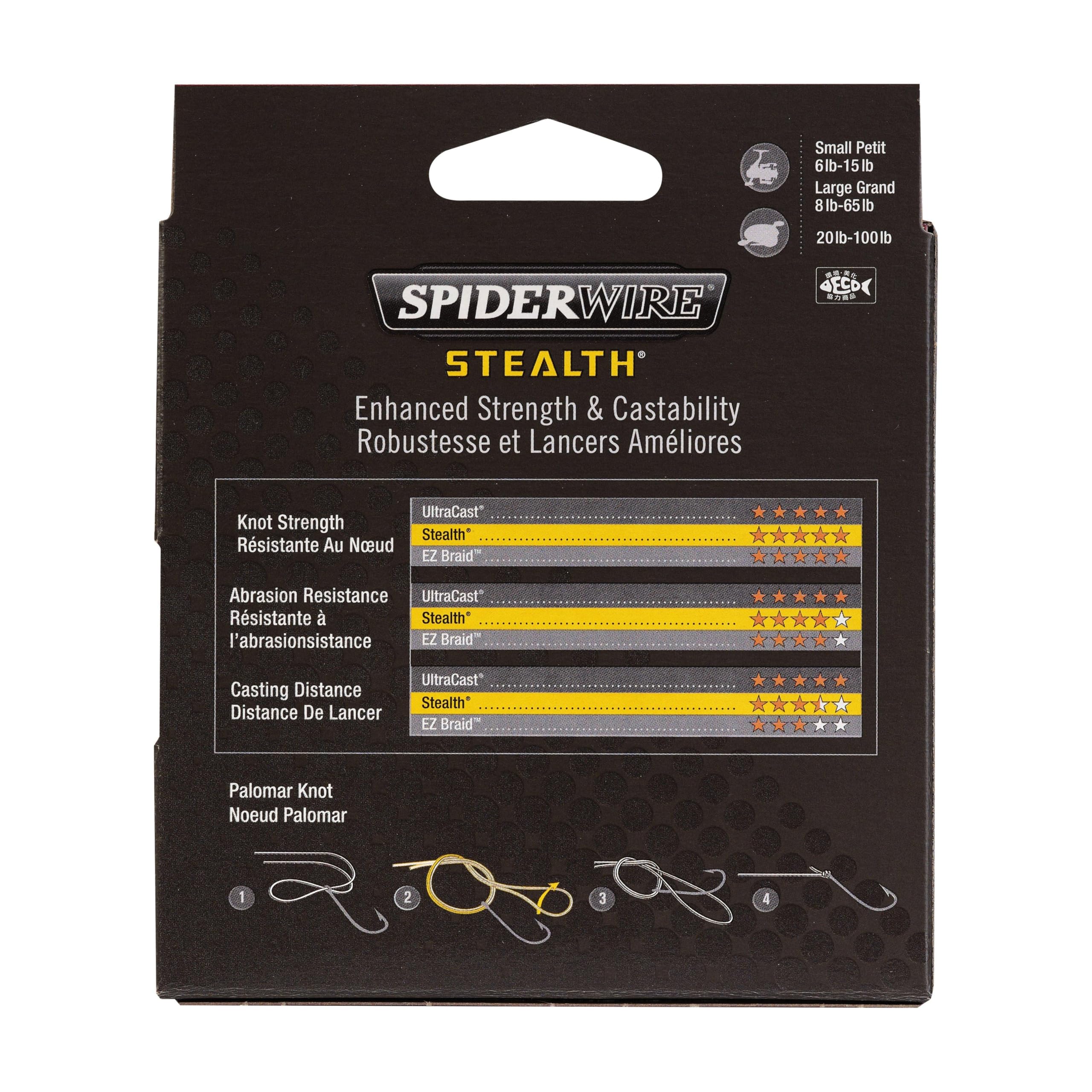 SpiderWire Stealth Braid 300yards image highlights saltwater and freshwater versatility for all season fishing