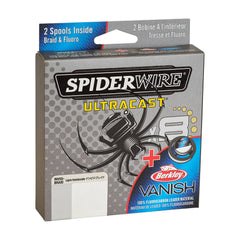 SpiderWire Ultracast translucent 30lb braid highlighting long casting and sensitivity.