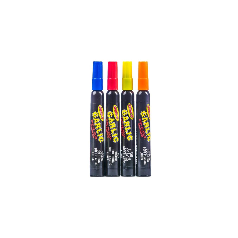 Spike-It Dye Marker Set garlic chartreuse applied to bait for color customization.