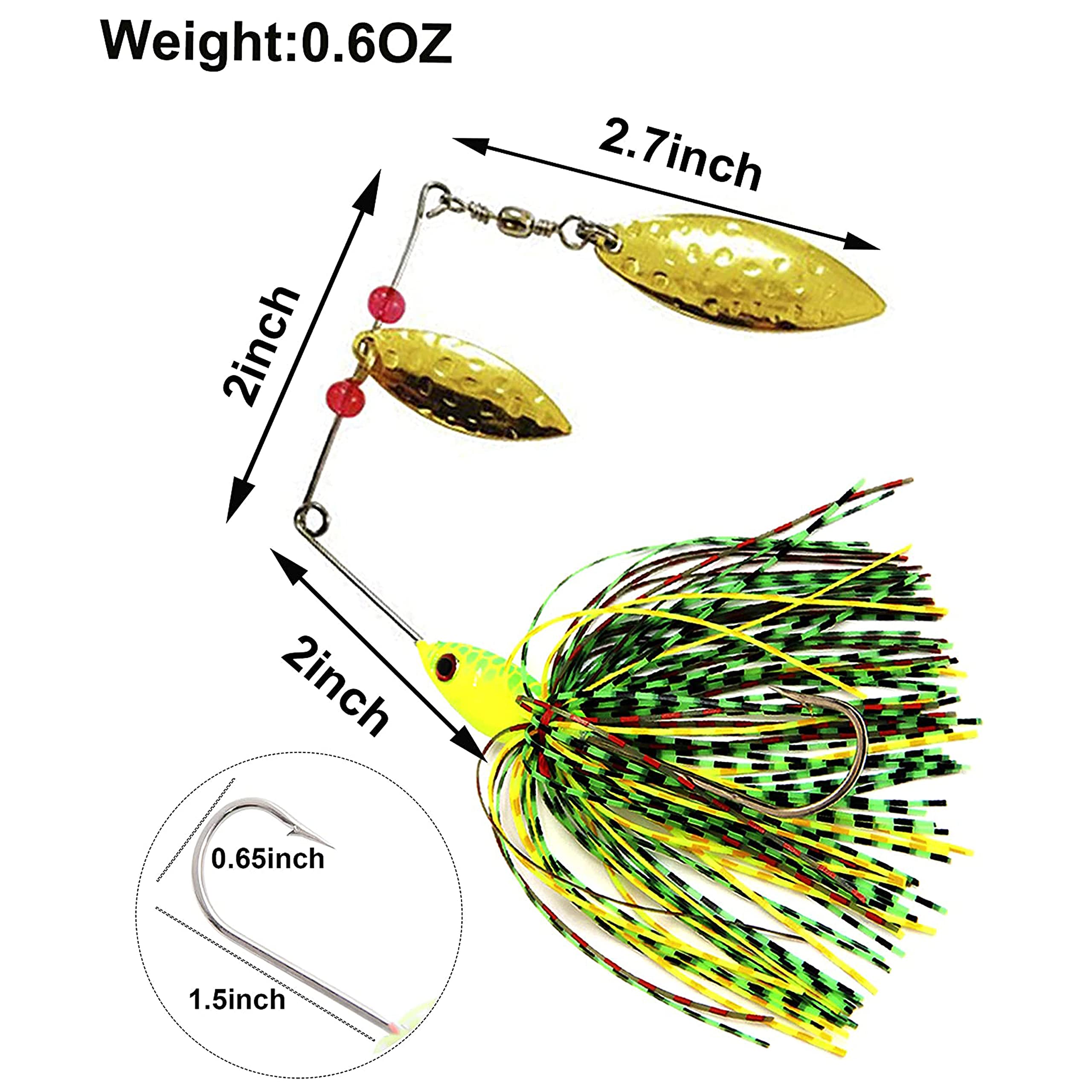 Willow leaf blades on SHADDOCK spinner baits