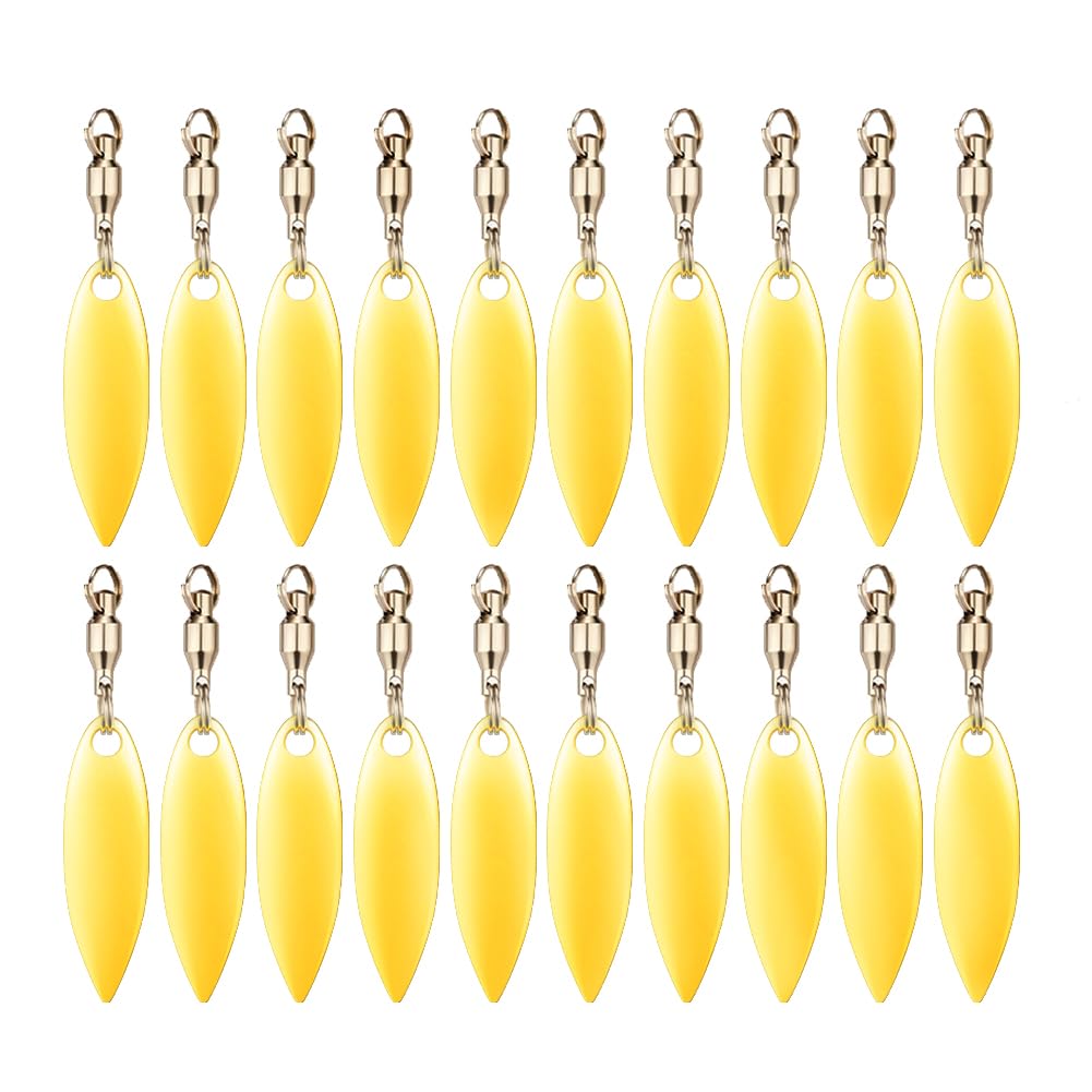 20 pieces spinner blades kit in gold and silver finishes for lure making