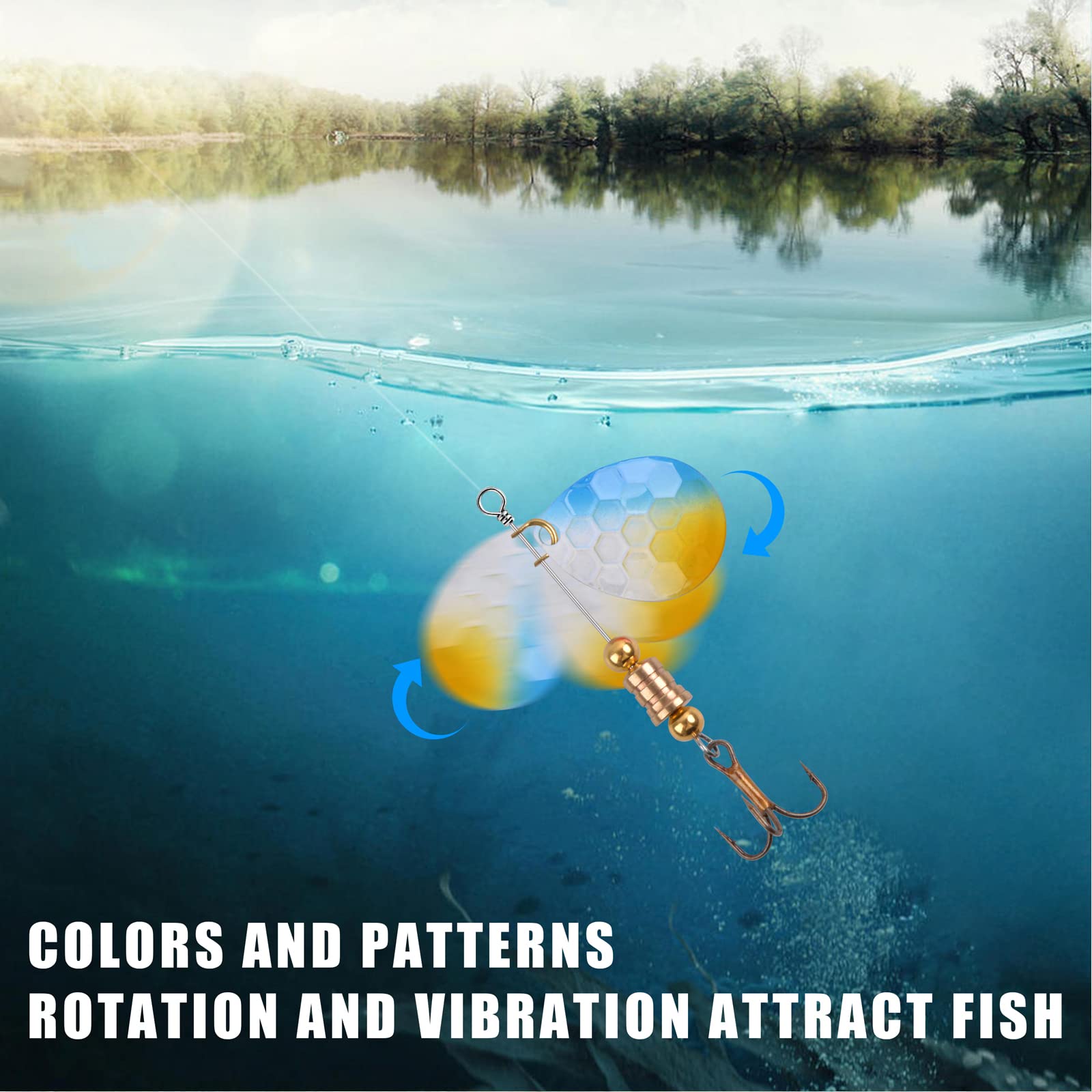 40pcs box of Colorado spinner blades for trout and bass