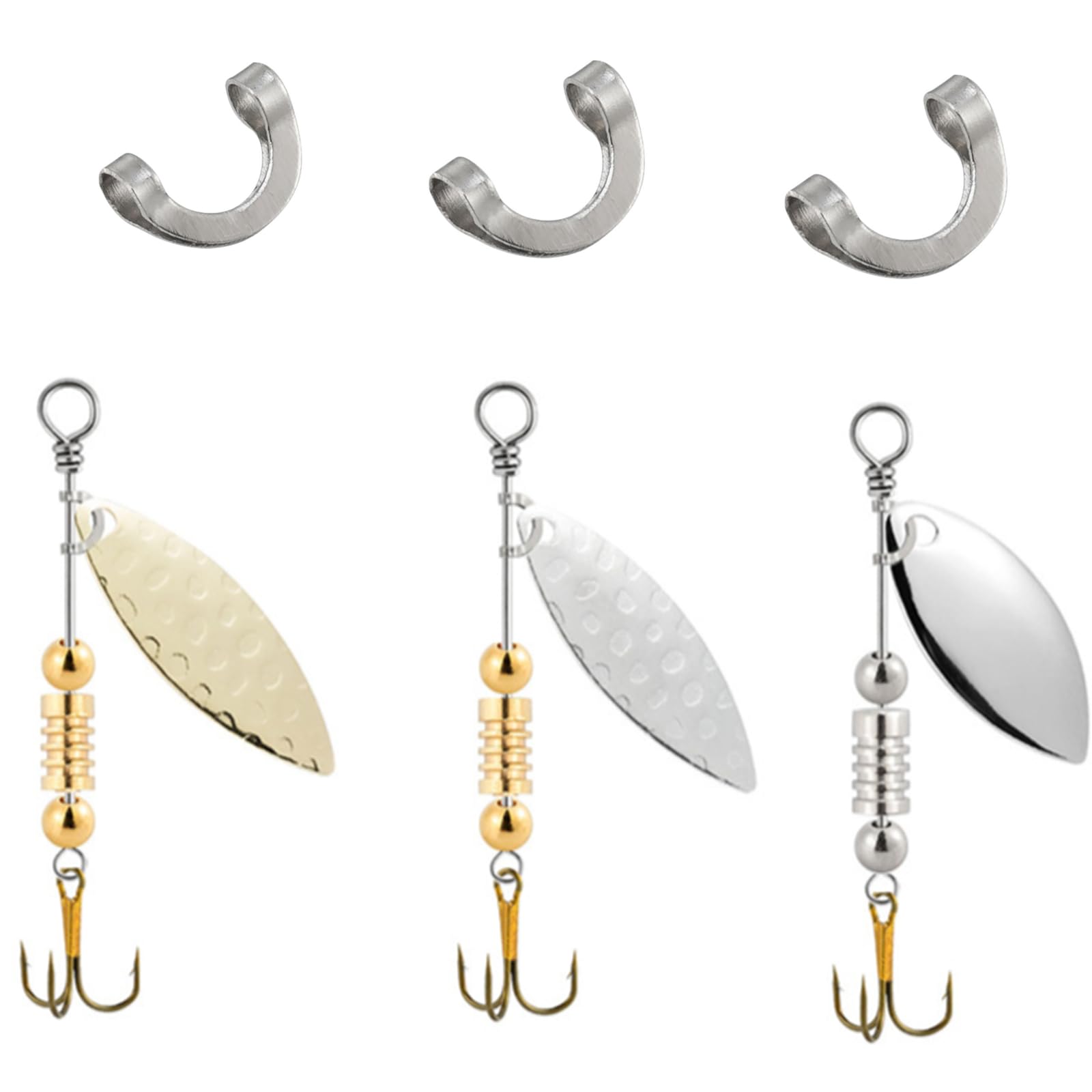 Crafting spinner lures with copper clevises for high flash