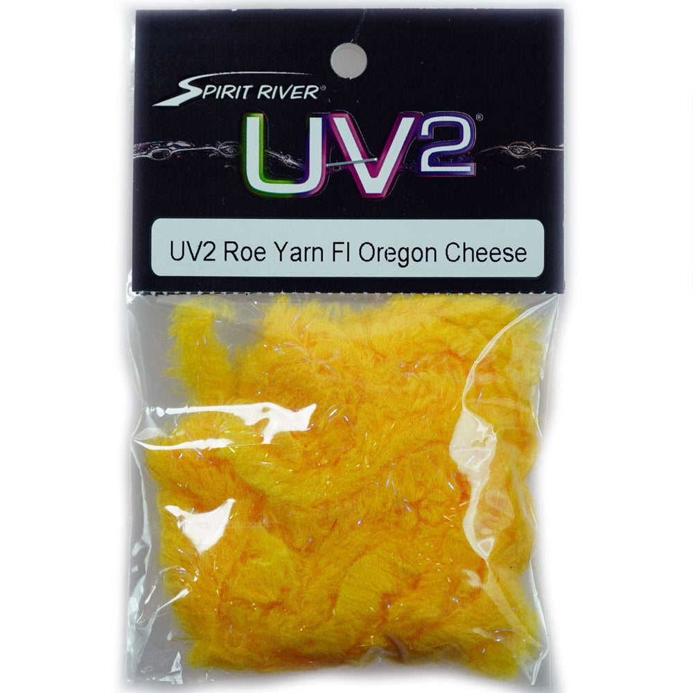 Spirit River UV2 Roe Yarn for egg patterns with fluorescing accents for lifelike nymphs