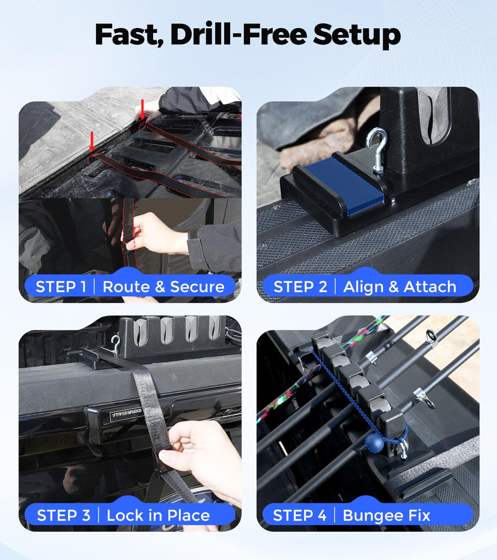 SPIRRELAB elastic cords minimize movement and tangling on rough roads.