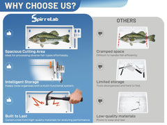 Spirrelab knife slots six keep blades organized during filleting