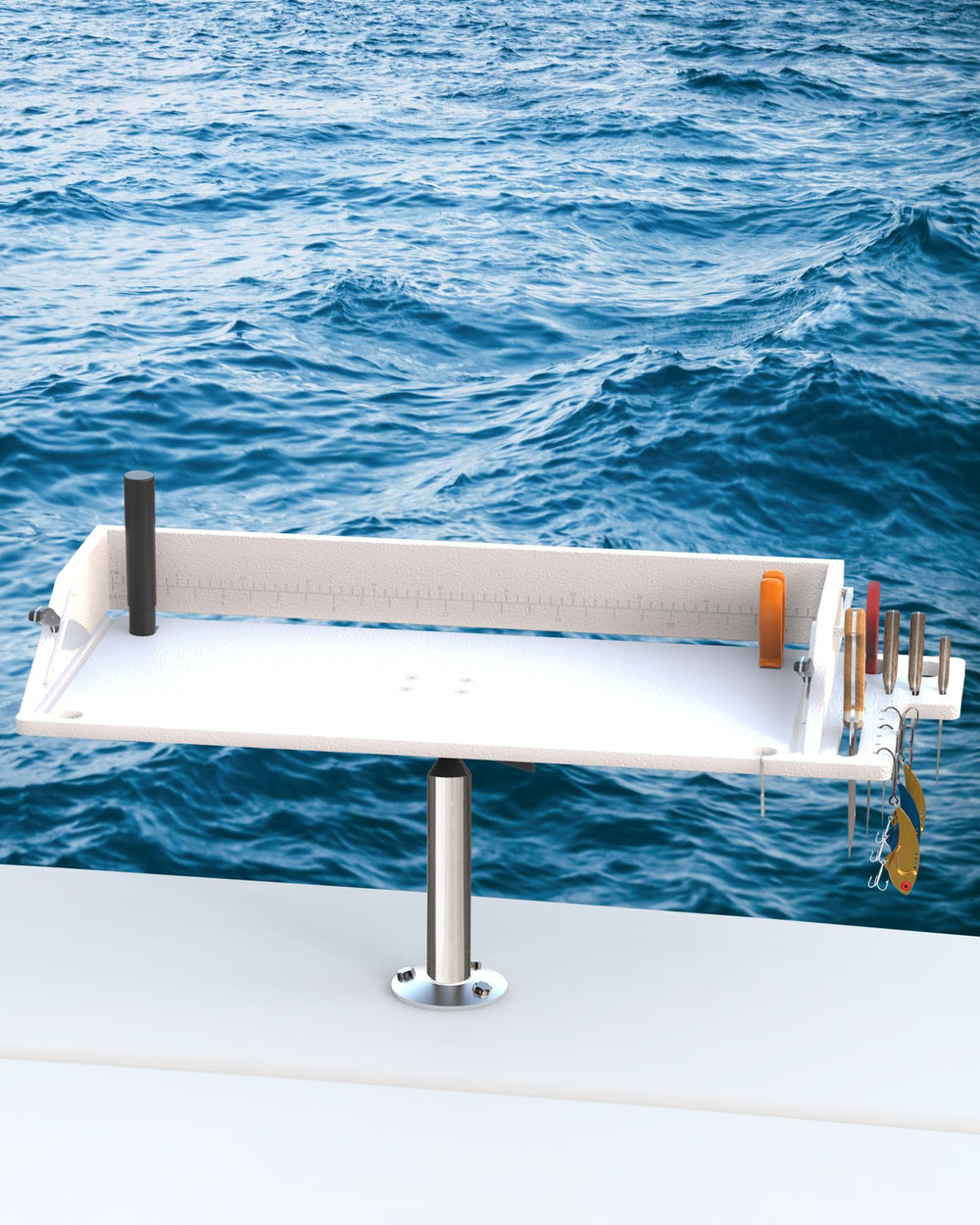 Spirrelab marine-ready serving table doubles as a bar station