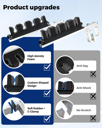 SPIRRELAB quick-install system fits horizontal or vertical mounting.