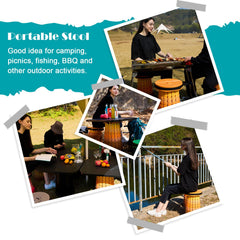 Spisces stool diameter 11.8-in for steadier seating on varied ground.