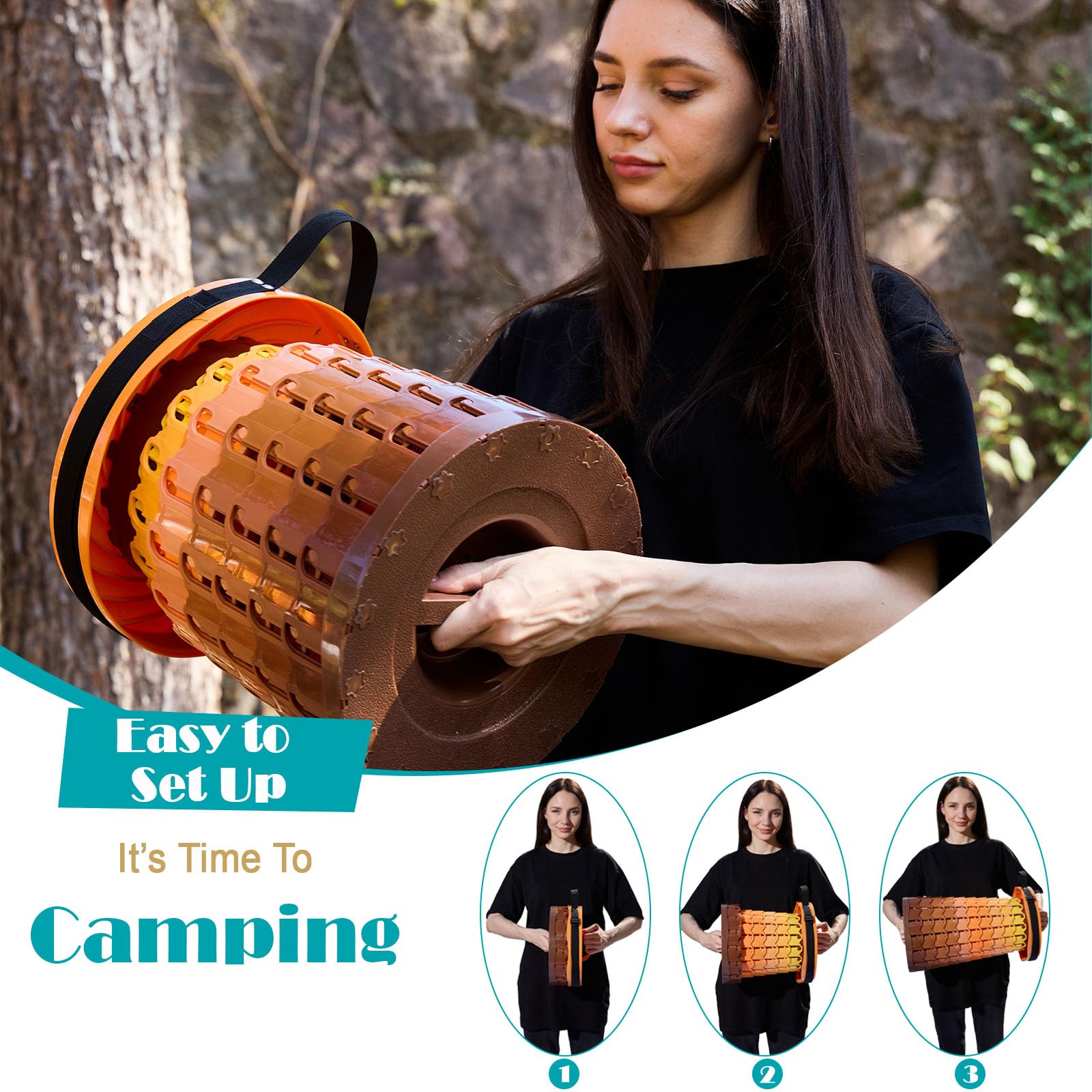 Spisces stool portable-foldable for travel-ready seating and fast setup.