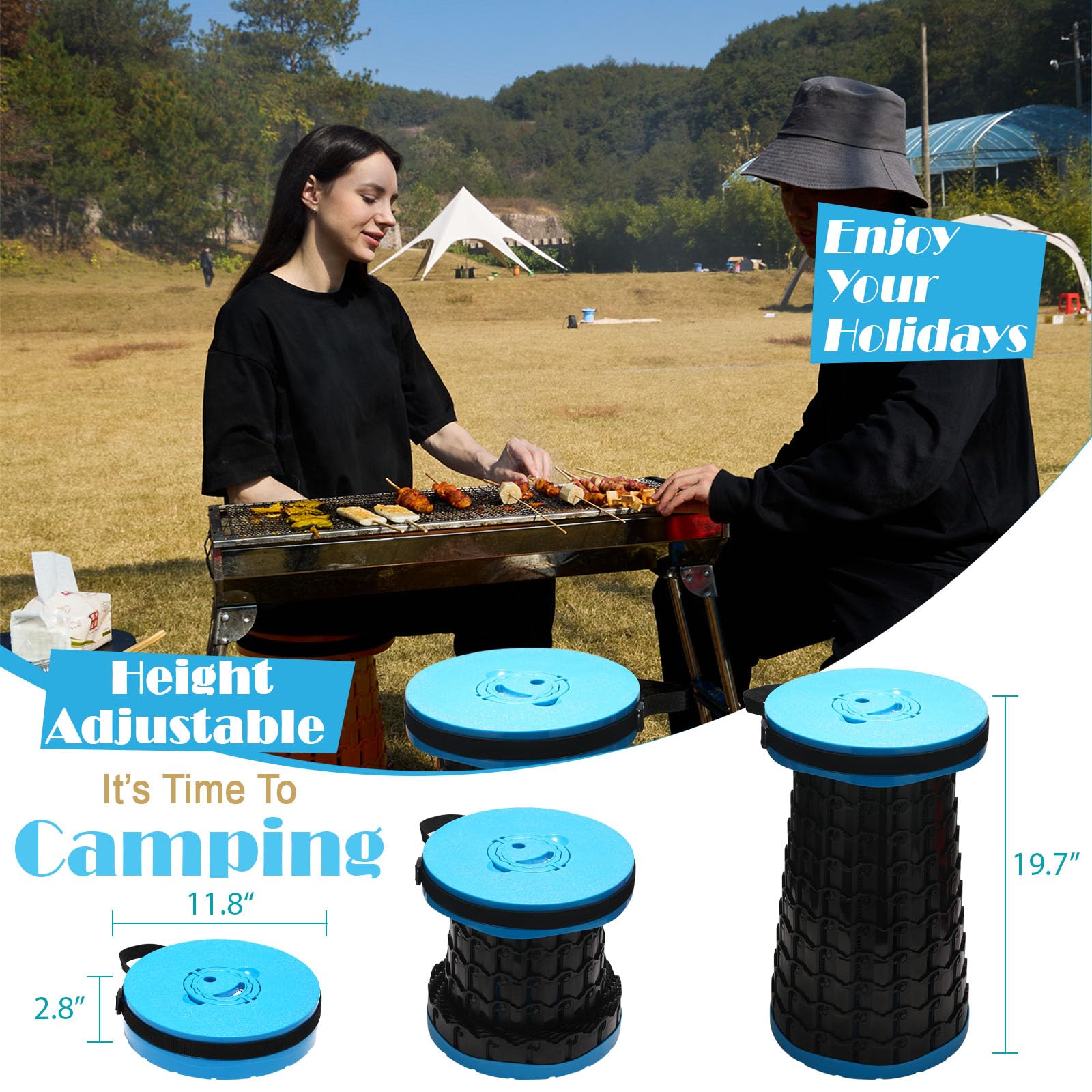 Spisces stool supports up to 1,000 pounds for sturdy outdoor seating.