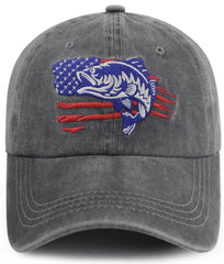 Splash Brothers USA Flag Fishing Hat - Embroidered Cap for Men and Women