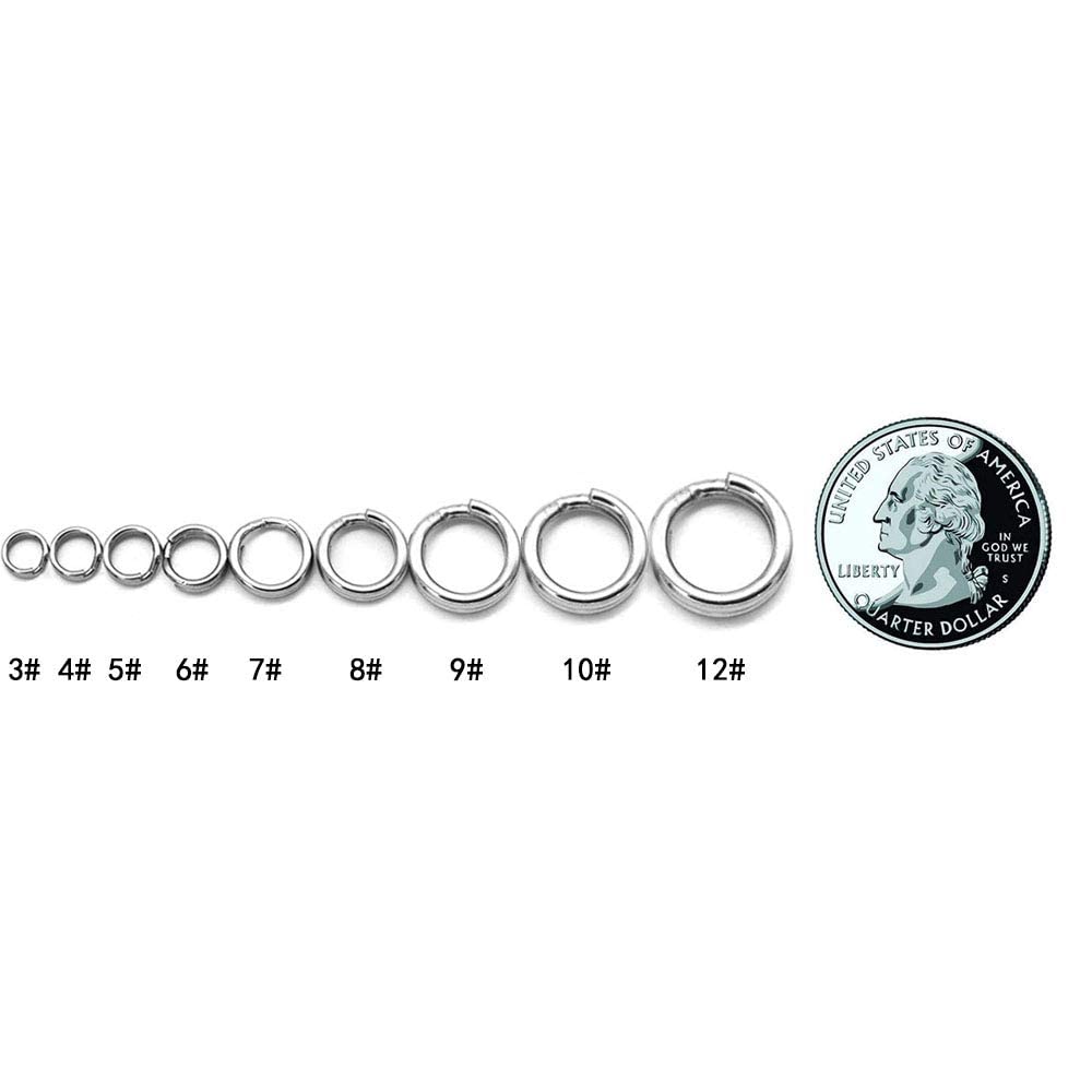 9# split ring 155lb 100pcs stainless steel