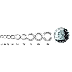 9# split ring 155lb 100pcs stainless steel