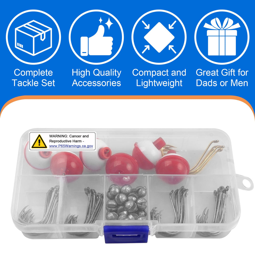 Split shot sinkers included in the kit