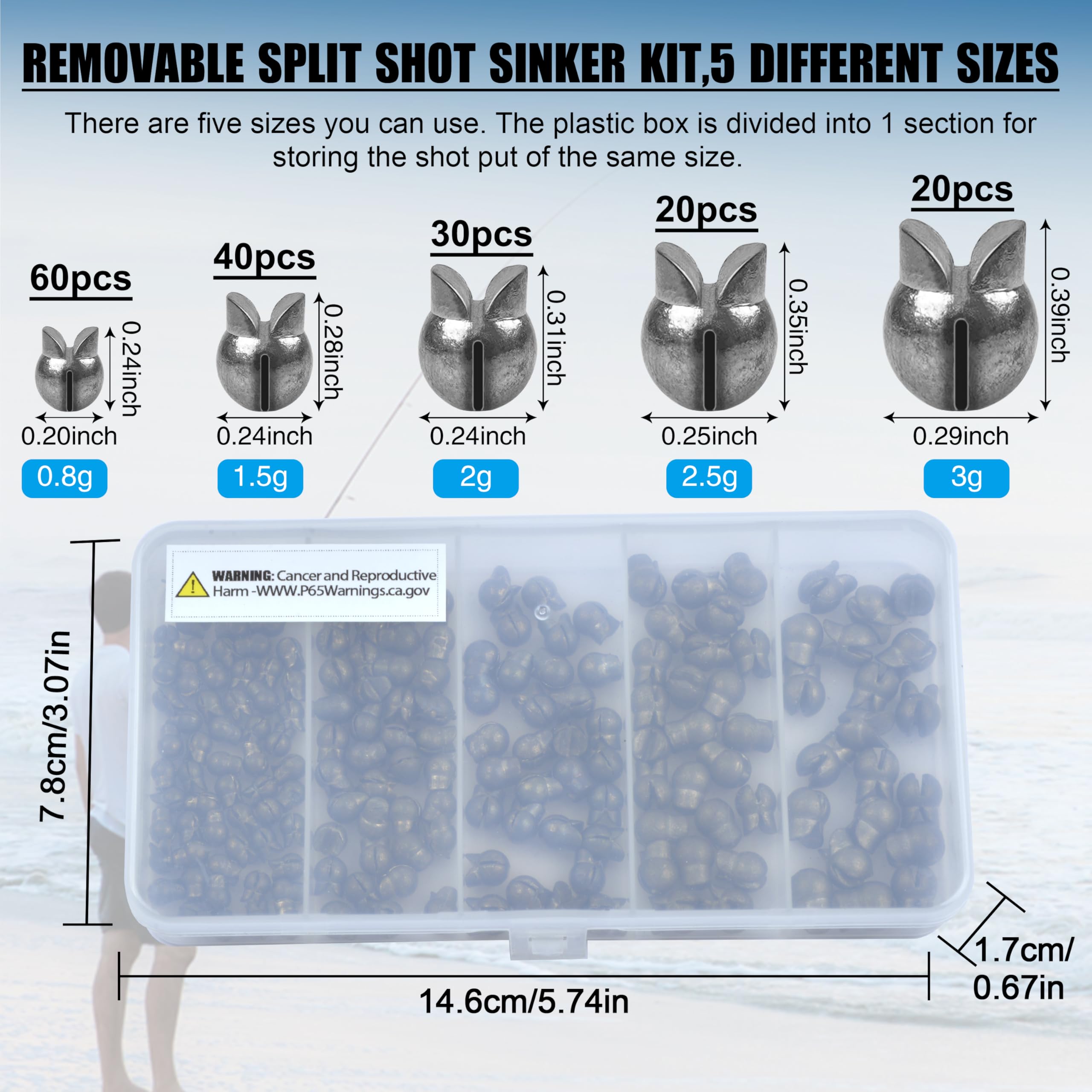 Sturdy lead sinkers with smooth surface