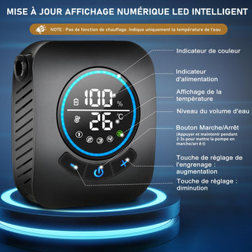 Spopal portable shower with 8000mAh battery powering extended outdoor rinsing.